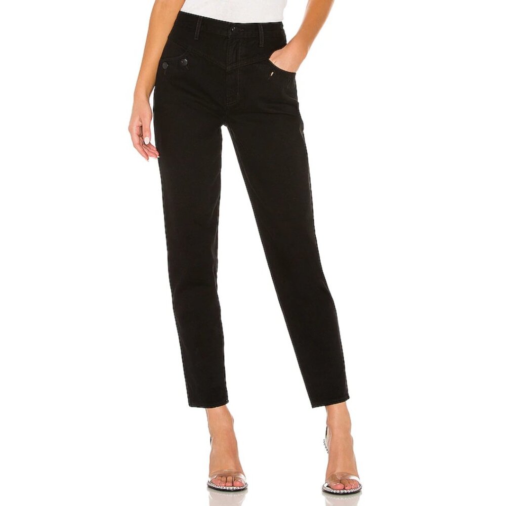 J Brand x Elsa Hosk Elsa Playday Jean in Holiday Black
